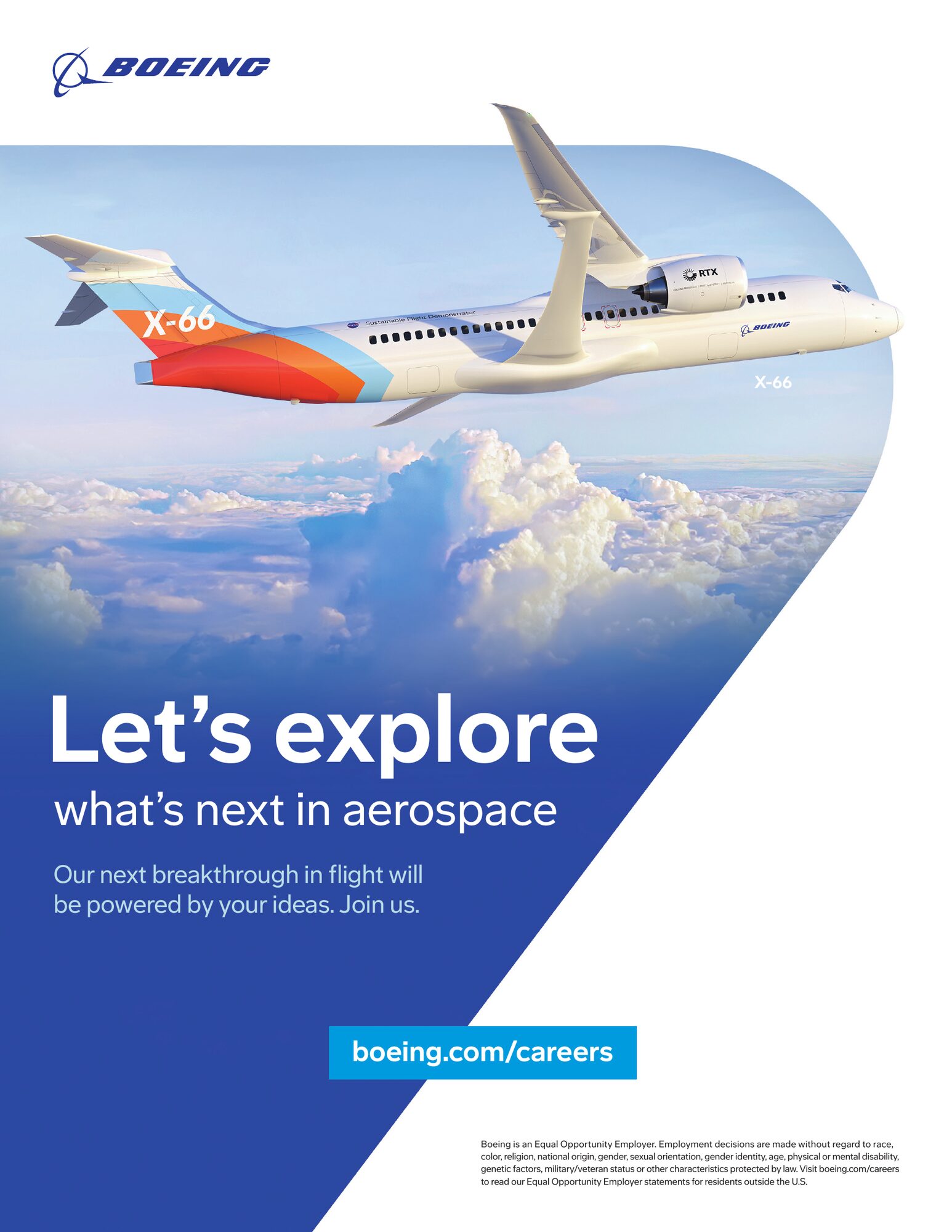 Recruitment ad. Let's explore what's next in aerospace.