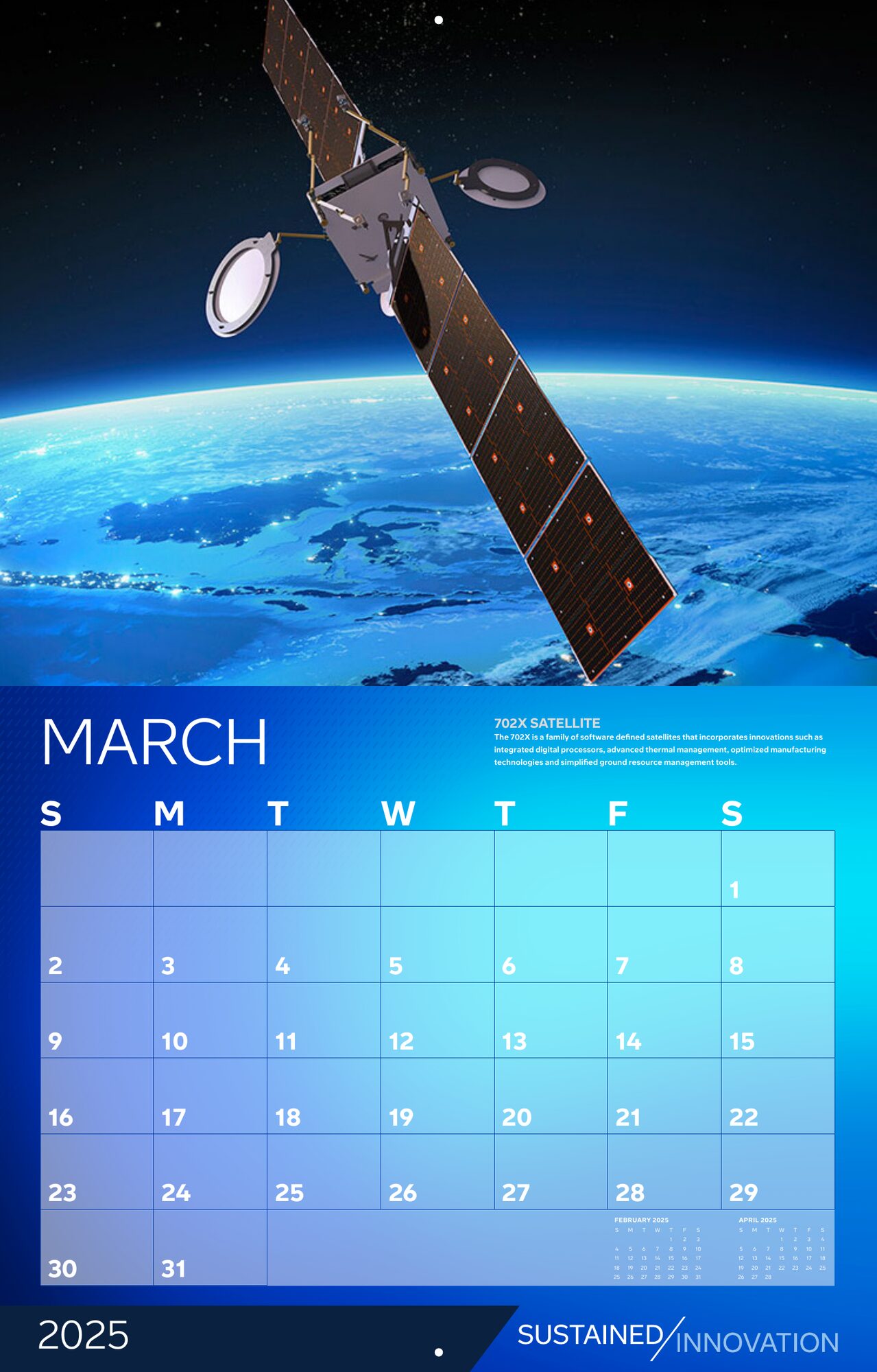 March. Satellite.