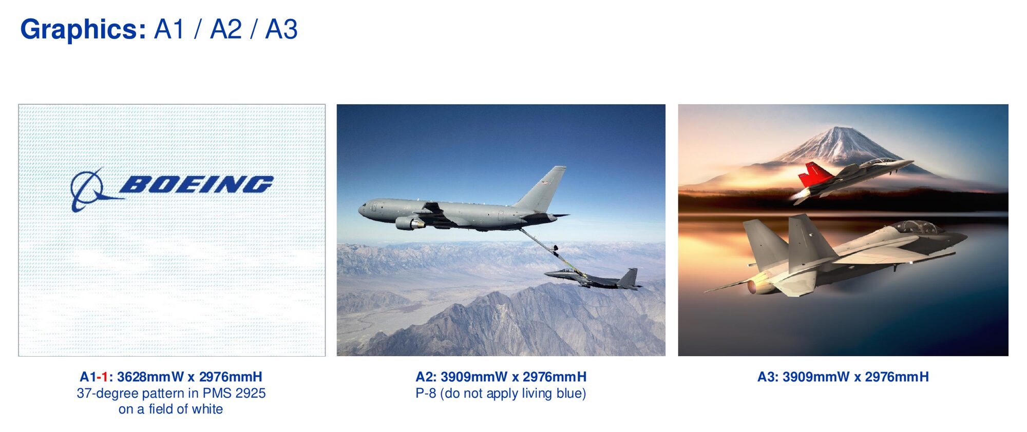 A1 to A3 walls. A2 and A3 at 3909 x 2976 mm.