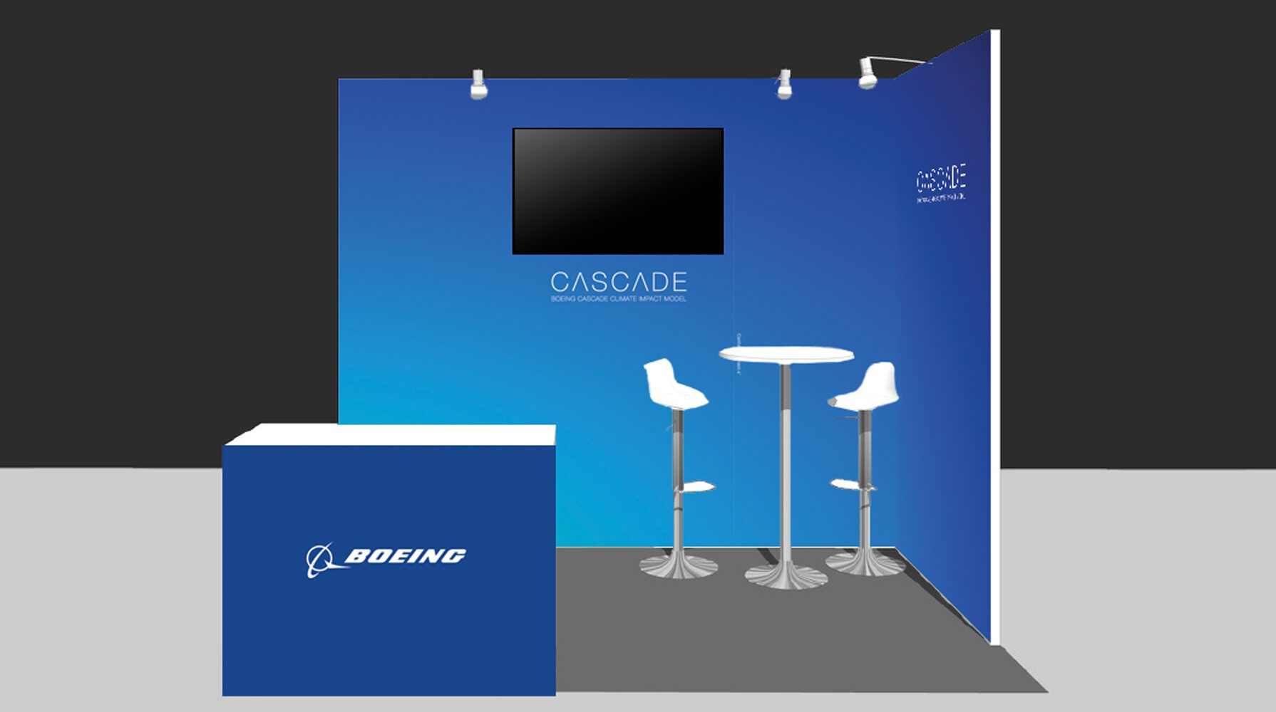 Booth mockup, front