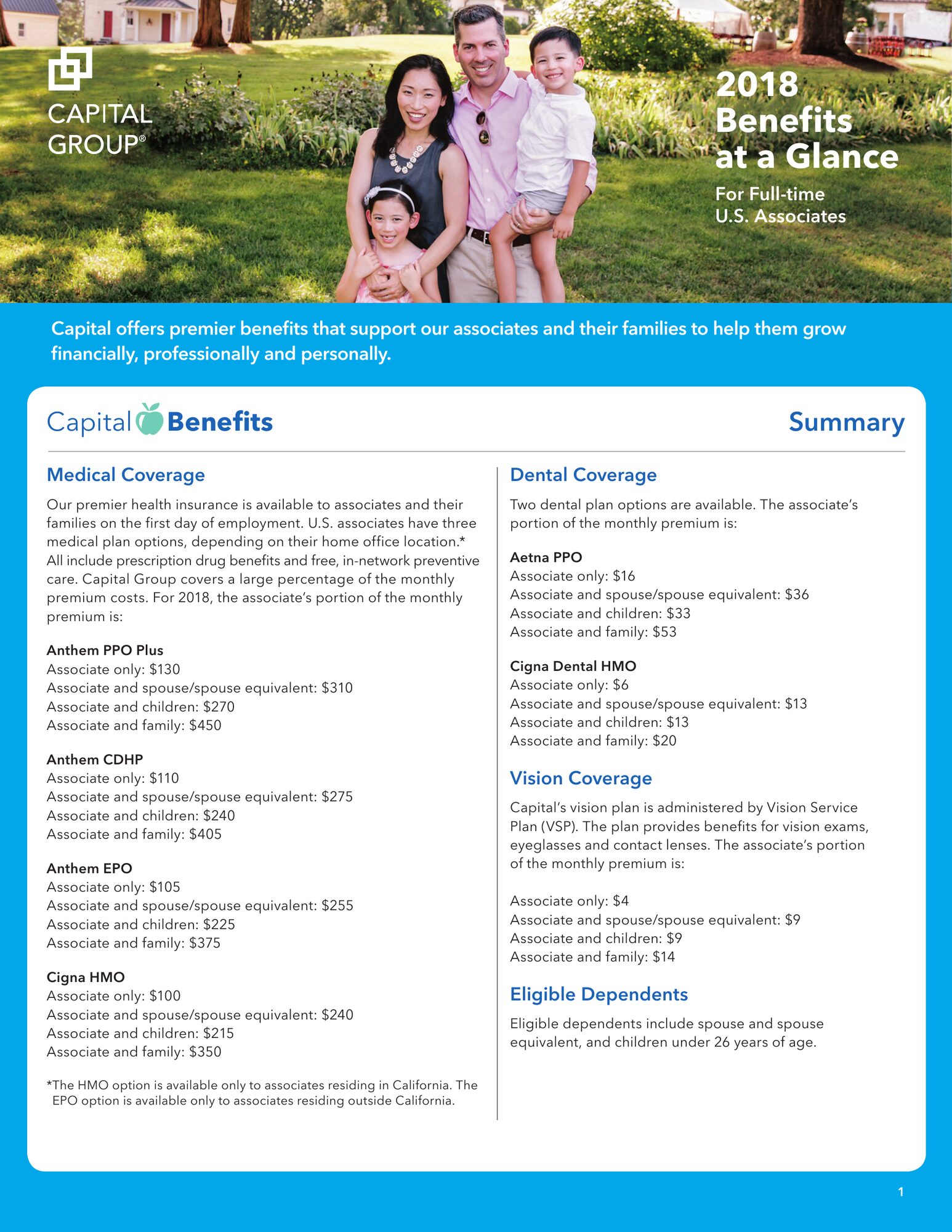 2018 Benefits at a Glance