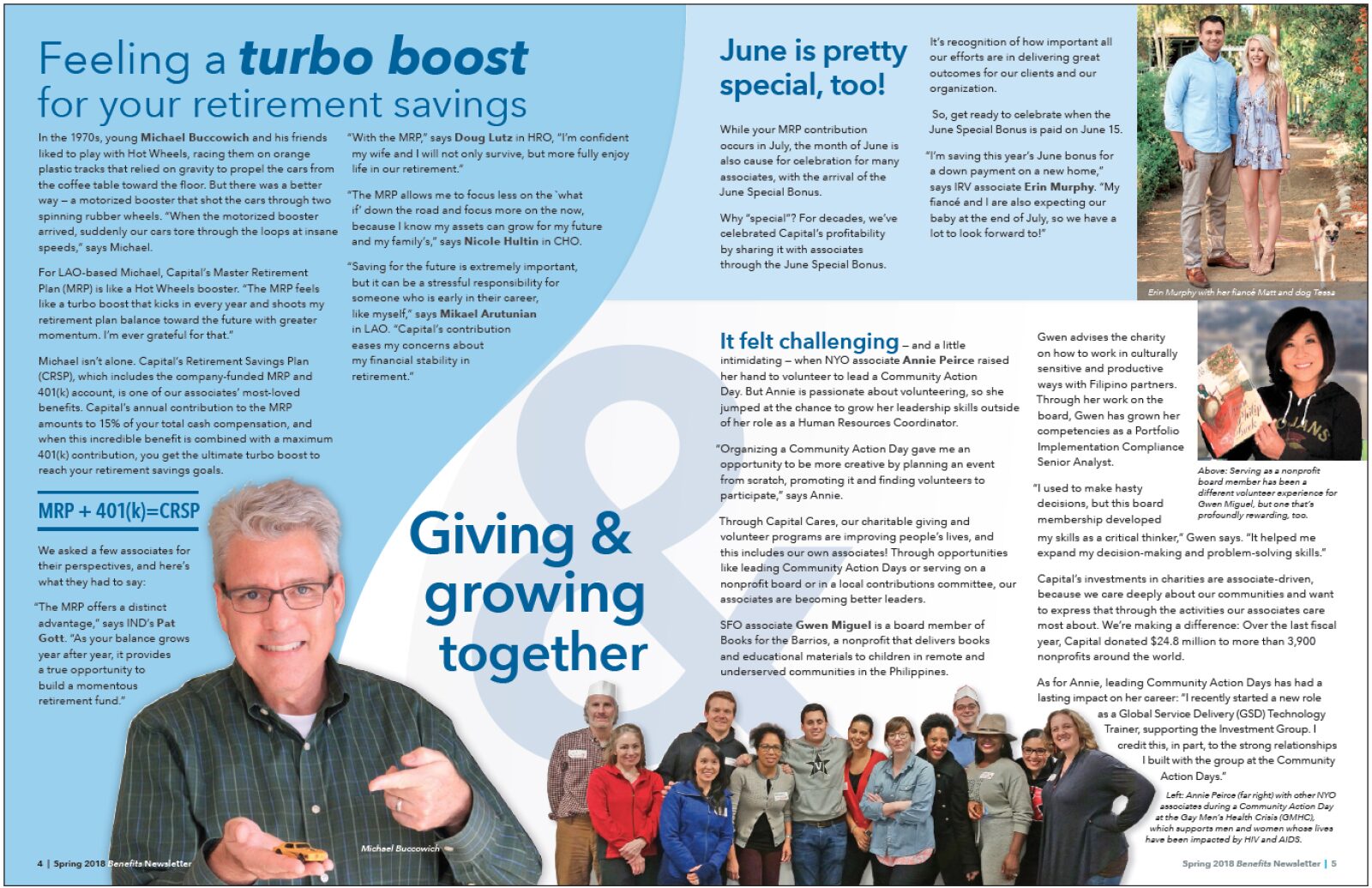 Feeling a turbo boost. Retirement plan feature spread.