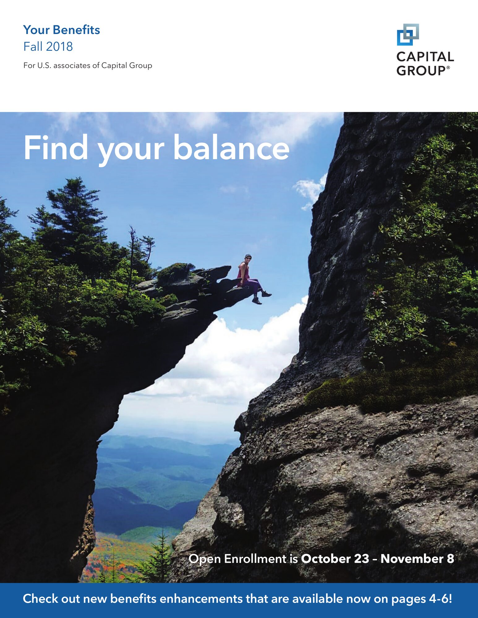 Open enrollment newsletter. Find your balance.