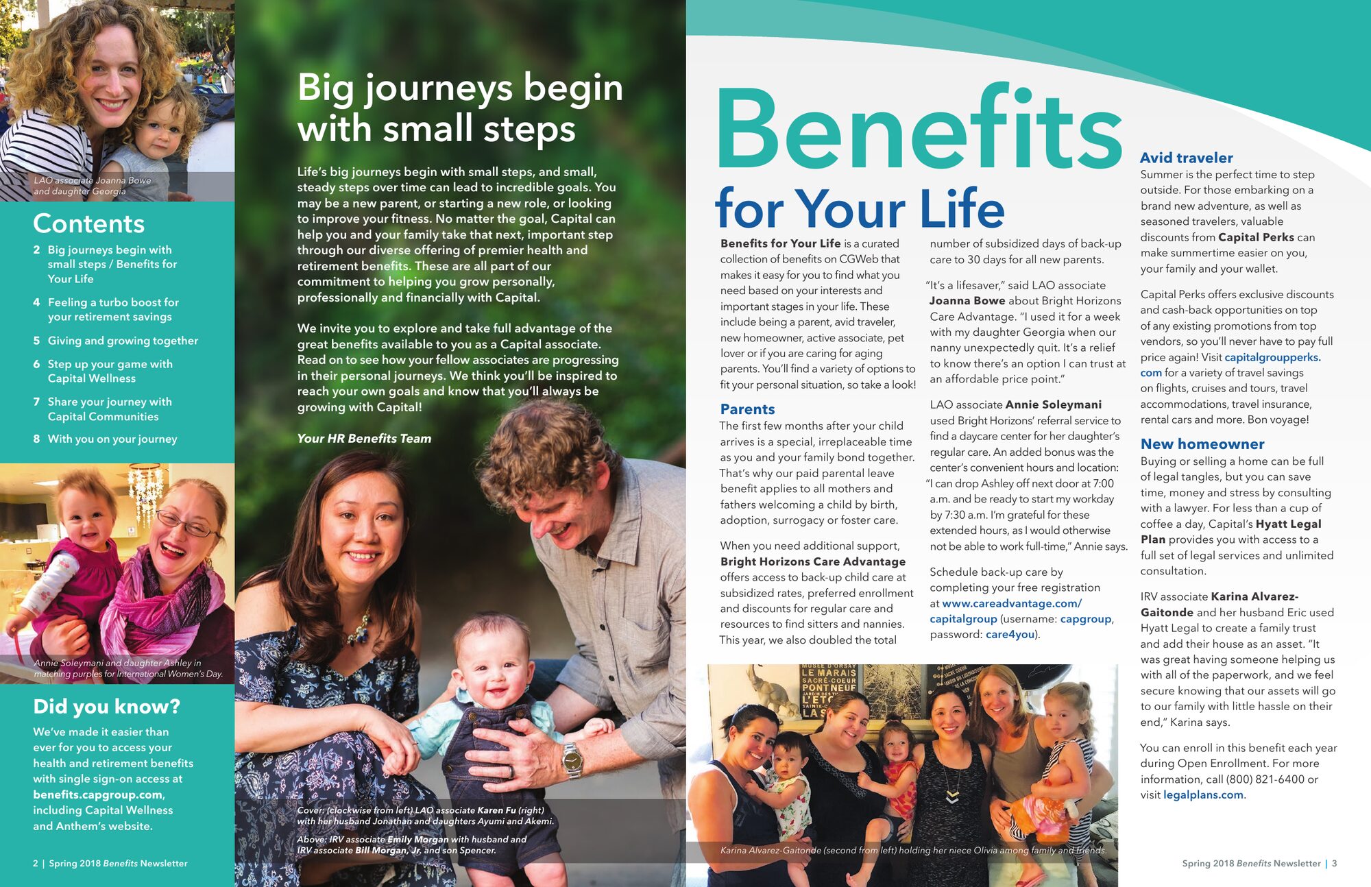 Spring 2018 newsletter spread