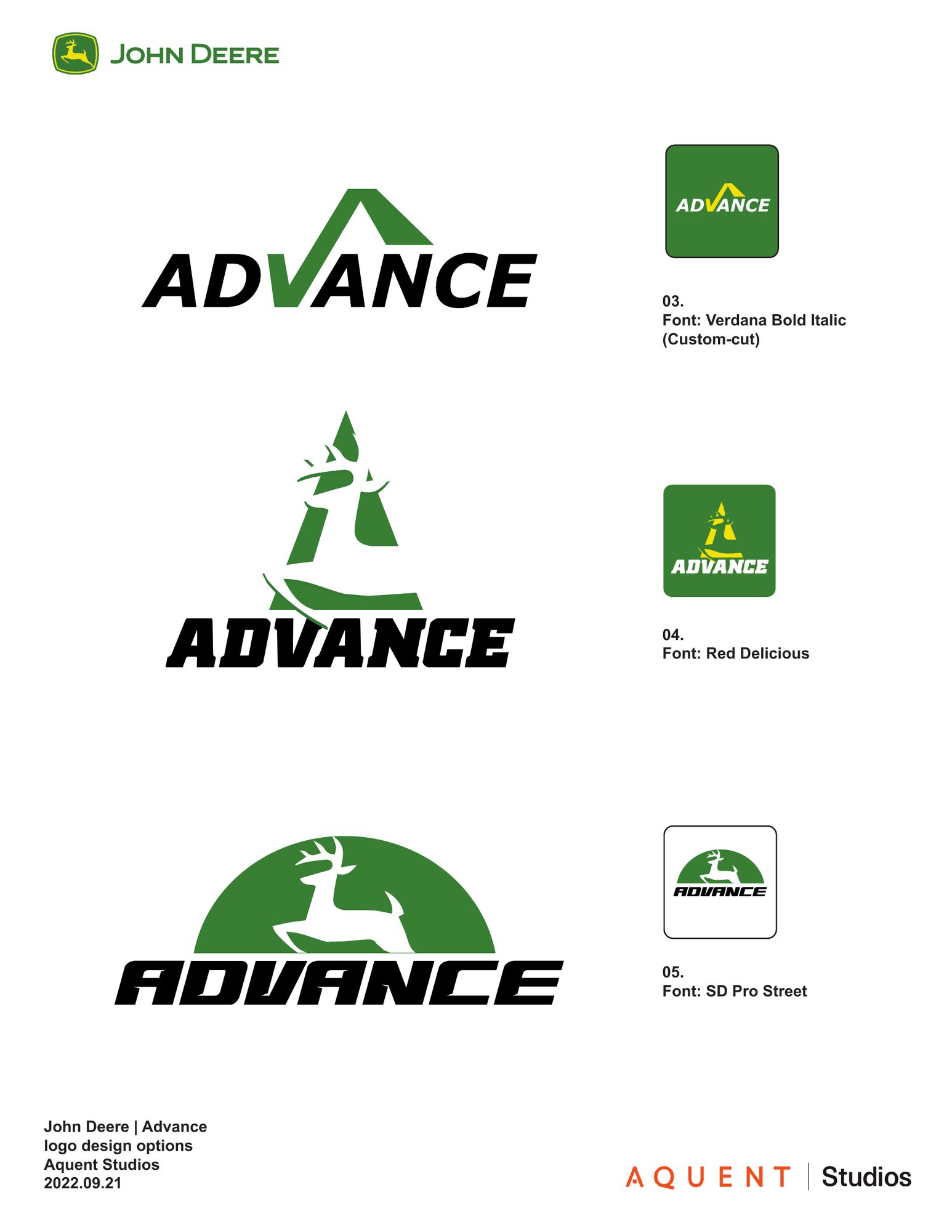 ADVANCE logo exploration