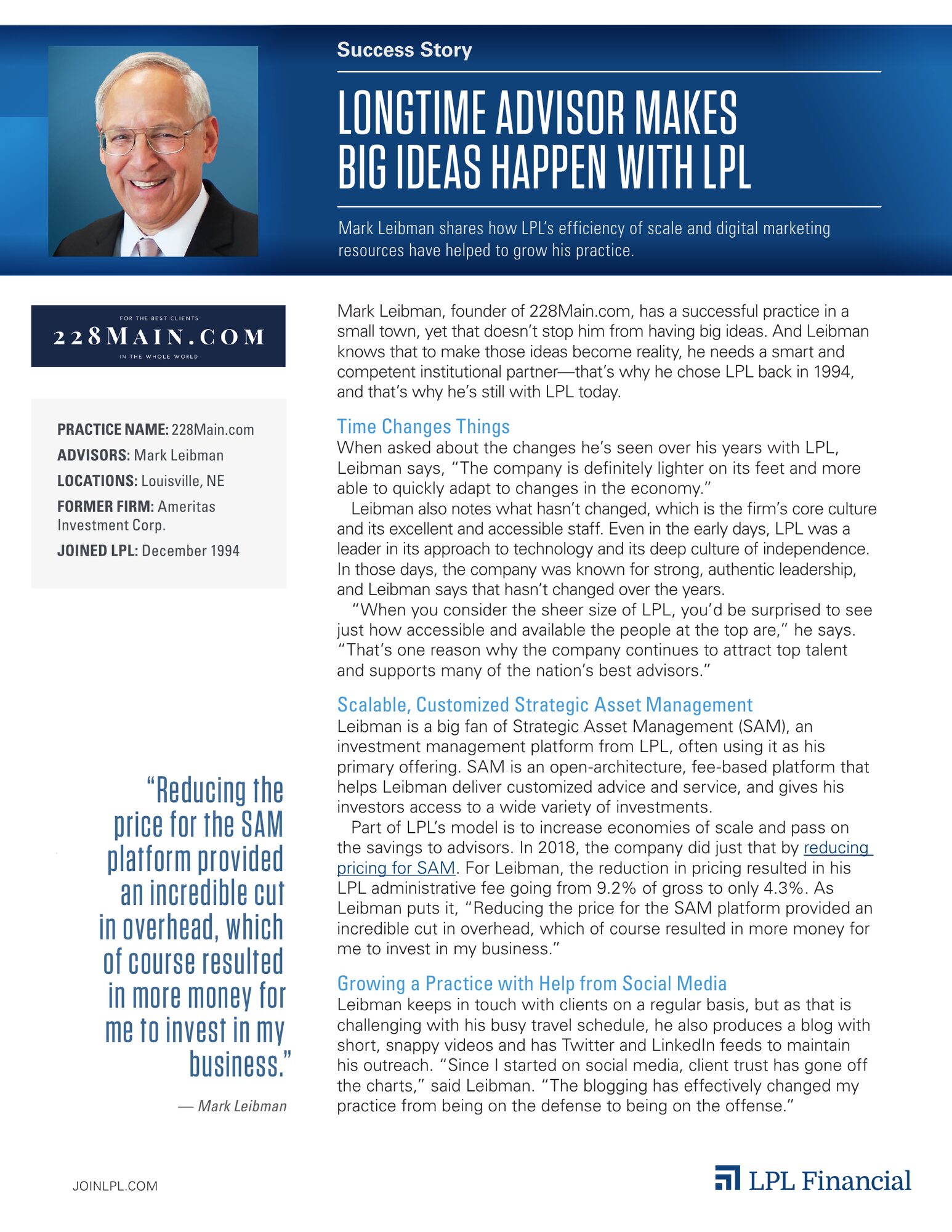 228 Main case study