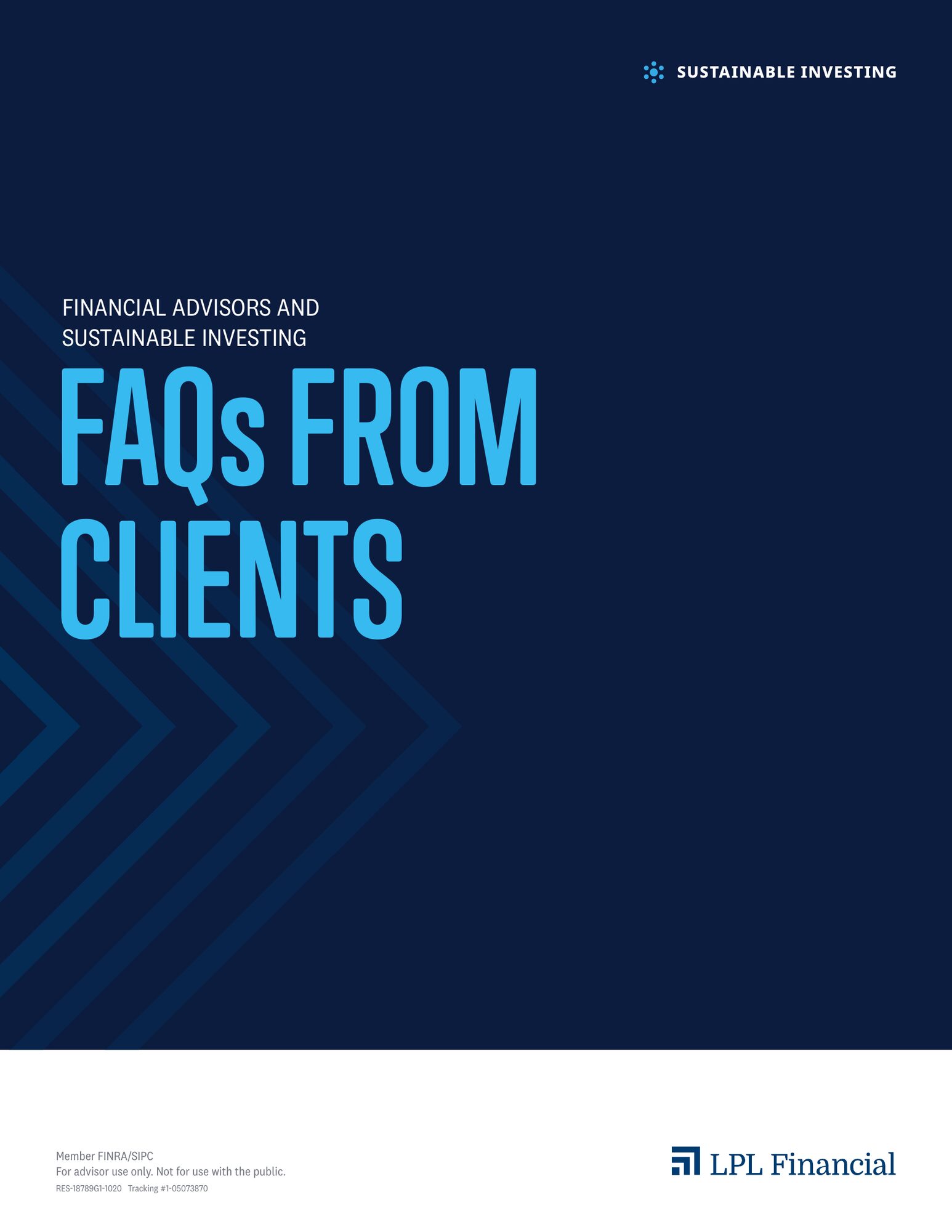Sustainable investing. FAQs.