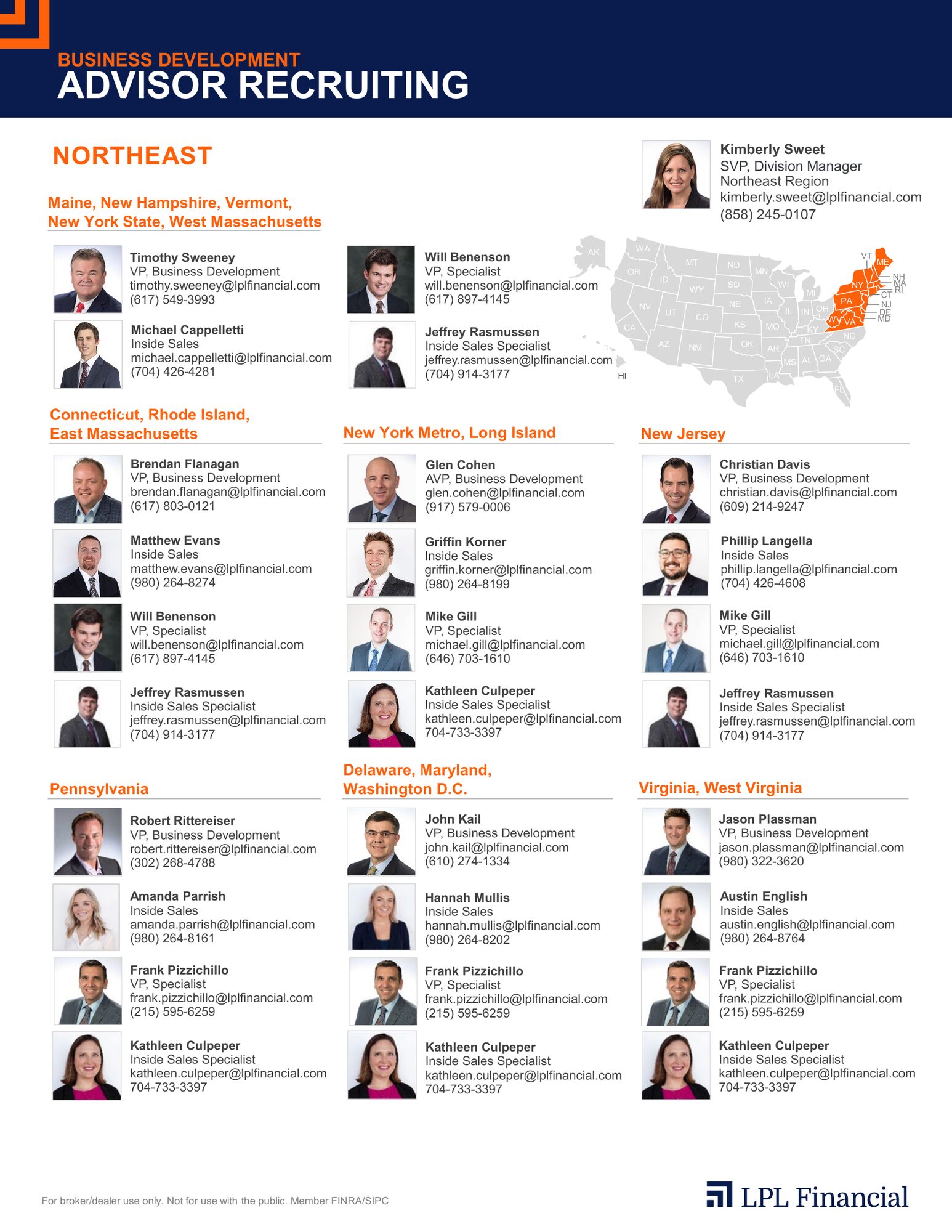 Advisor recruiting territory map