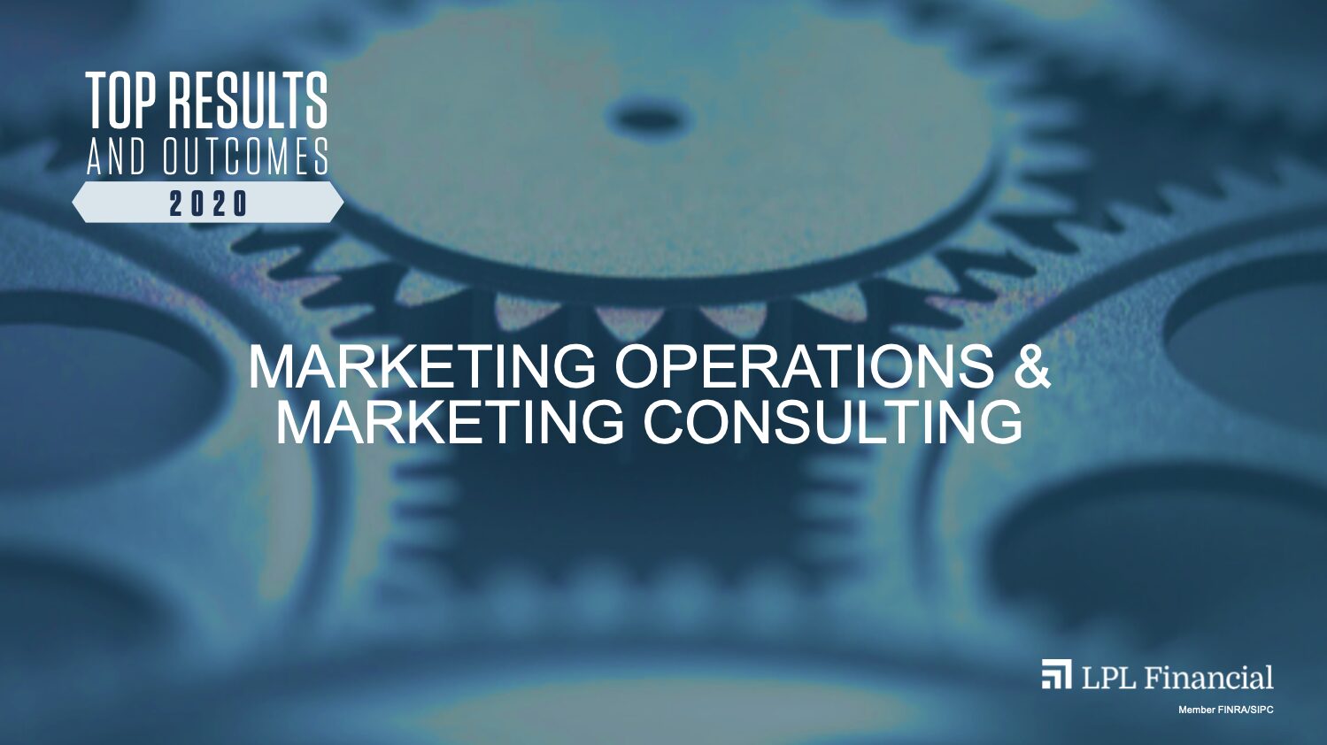 Section opener. Marketing operations.
