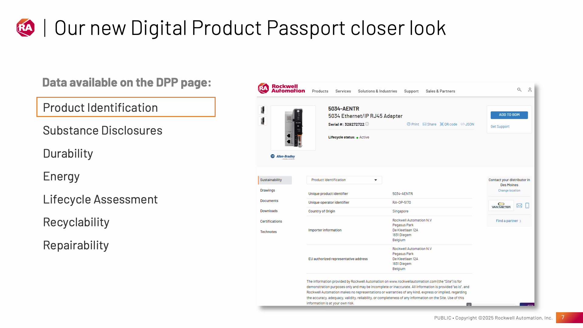 Products with a passport