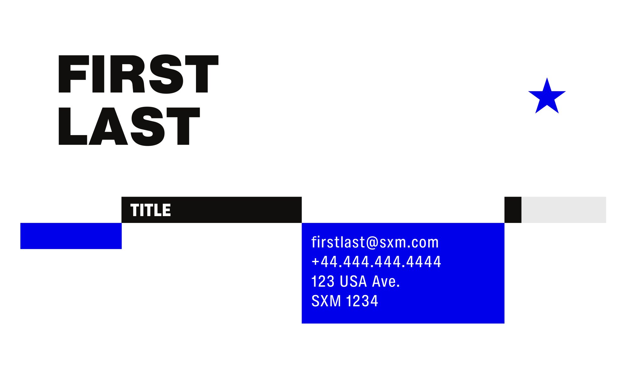 Business card, front option