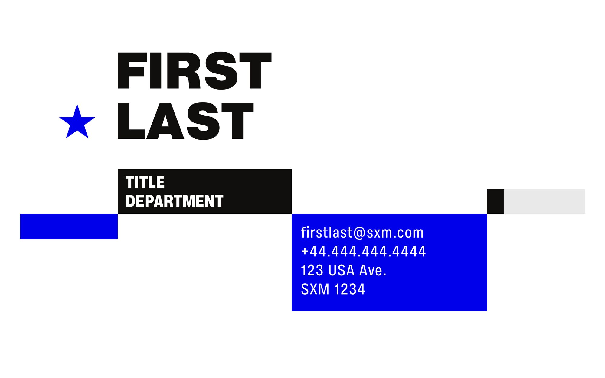Business card, front option