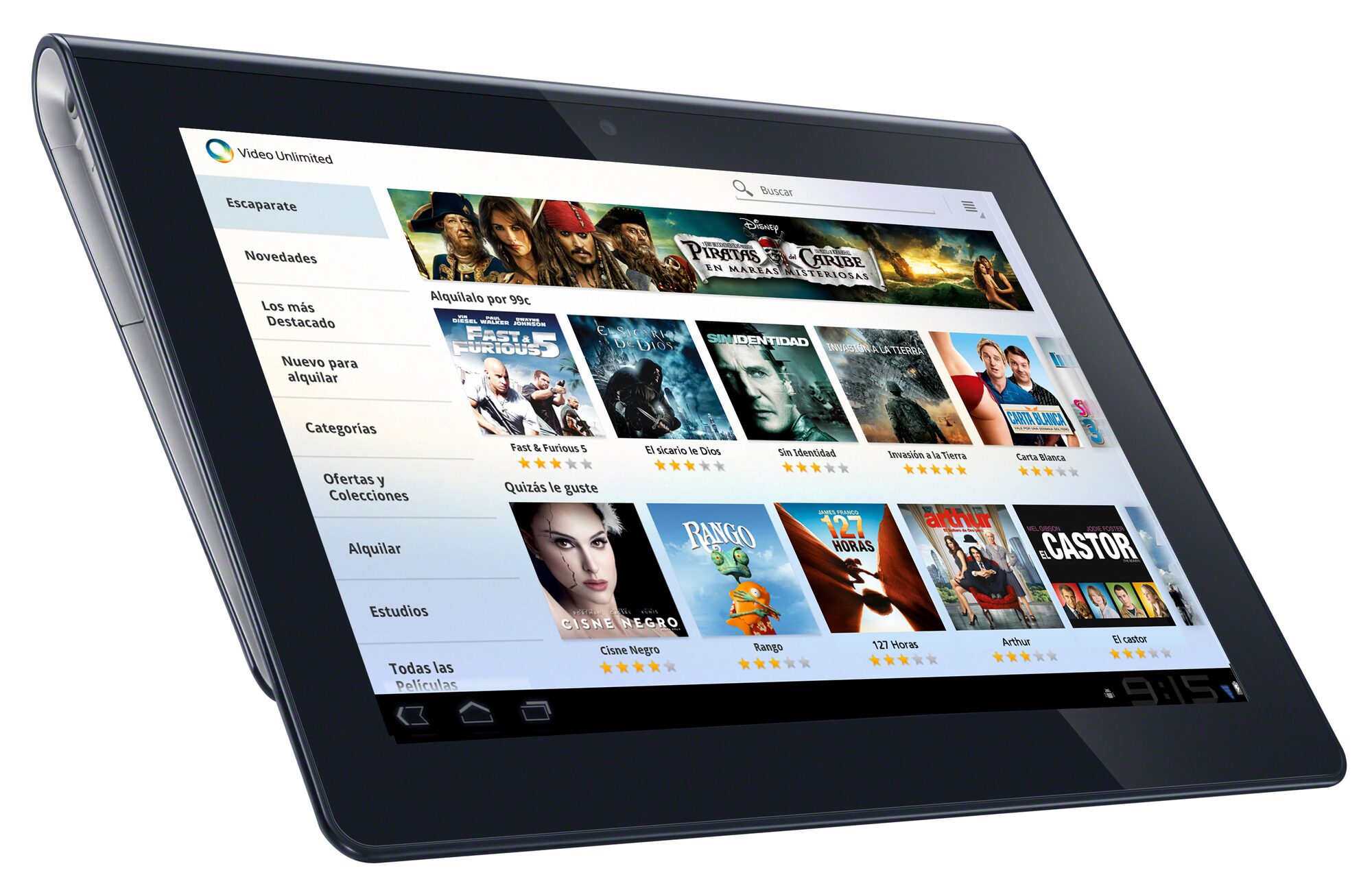 Sony Tablet S, Spanish