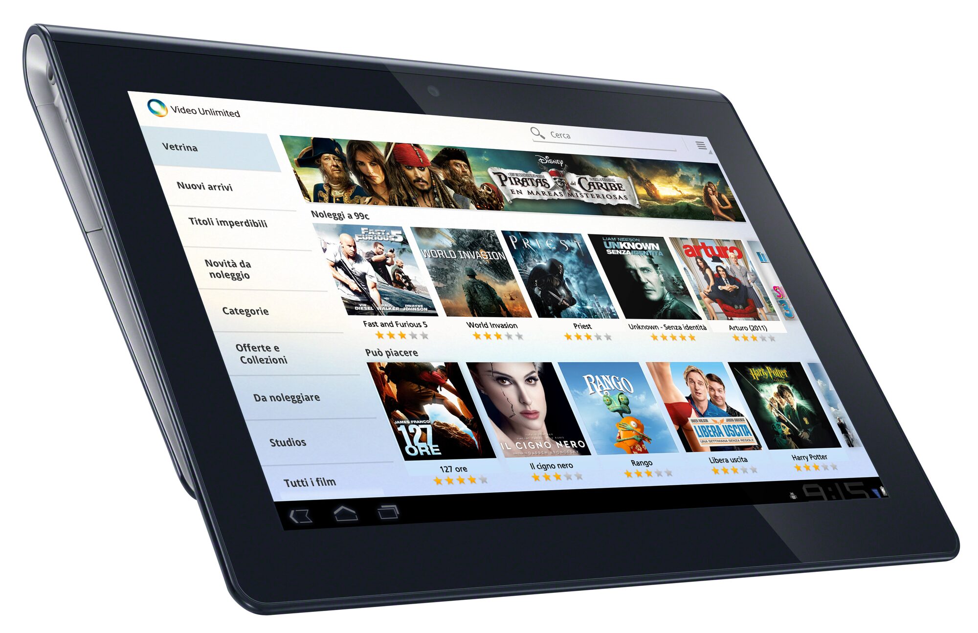 Sony Tablet S, Italian
